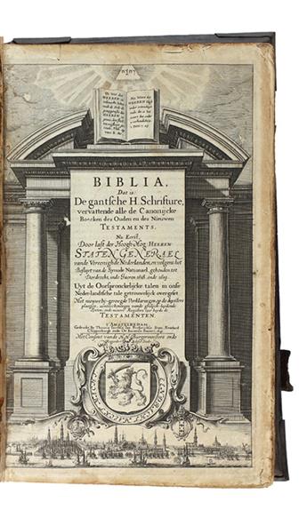 BIBLE IN DUTCH.  Biblia; dat is, De gantsche H. Schrifture.  1641